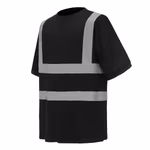 YOKO Safety T-Shirt with Reflective Stripes, Black S, YK410 – image 4