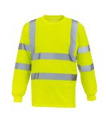 YOKO Hi-Vis Langarm Sicherheits-Shirt mit Reflektoren, Hi-Vis Orange S, YK420 – Bild 3