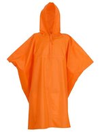 YOKO Regenponcho mit Kapuze und Beutel – Hi-Vis Orange