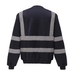 YOKO Hi-Vis Sicherheits-Sweatshirt mit Reflexstreifen, Black S, YK510 – Bild 4
