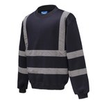 YOKO Hi-Vis Sicherheits-Sweatshirt mit Reflexstreifen, Black S, YK510 – Bild 5