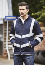 YOKO Hi-Vis Sicherheitsjacke mit Fleecefutter, Black XS, YK706 – Bild 3