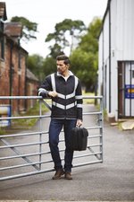 YOKO Hi-Vis Sicherheitsjacke mit Fleecefutter, Black XS, YK706 – Bild 4