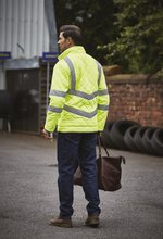 YOKO Hi-Vis Sicherheitsjacke mit Fleecefutter, Black XS, YK706 – Bild 5