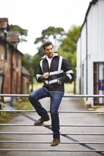 YOKO Hi-Vis Sicherheitsjacke mit Fleecefutter, Black XS, YK706 – Bild 9