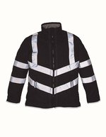 YOKO Hi-Vis Sicherheitsjacke mit Fleecefutter, Black XS, YK706 – Bild 2