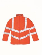 YOKO Hi-Vis Sicherheitsjacke mit Fleecefutter, Black XS, YK706 – Hi-Vis Orange