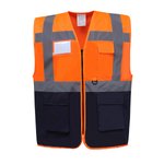 YOKO Sicherheitsweste mit Reflexstreifen und Taschen, Hi-Vis Orange/Black XL, YK801 – Bild 3