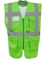 YOKO Sicherheitsweste mit Reflexstreifen und Taschen, Hi-Vis Orange/Black XL, YK801 – Citron vert