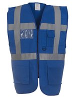 YOKO Sicherheitsweste mit Reflexstreifen und Taschen, Hi-Vis Orange/Black XL, YK801 – Bleu royal