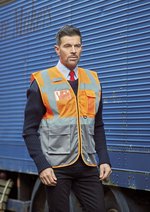 YOKO Recycelte Sicherheitsweste mit Reflexstreifen, Hi-Vis Orange S, YK820 – Bild 1