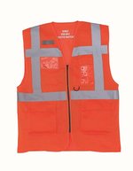 YOKO Recycelte Sicherheitsweste mit Reflexstreifen, Hi-Vis Orange S, YK820 – Bild 2