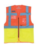 YOKO Recycelte Sicherheitsweste mit Reflexstreifen, Hi-Vis Orange S, YK820 – Haute visibilite Orange/Haute visibilite Jaune