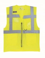 YOKO Recycelte Sicherheitsweste mit Reflexstreifen, Hi-Vis Orange S, YK820 – Haute visibilite Jaune