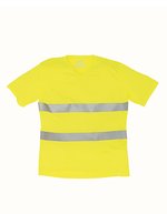 YOKO Hi-Vis V-Kragen T-Shirt mit Netzstoff, Hi-Vis Orange S, YK910 – Hi-Vis Yellow