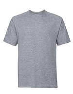 Russel Russell Baumwoll T-Shirt mit Doppelnaht, Black L, Z010 – Light Oxford (Heather)