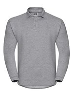 Russel Langarm-Raglan-Polo mit SpotShield™-Beschichtung, Black S, Z012 – Chiaro Oxford (Melange)