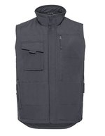 Russel Fleckenabweisende Workwear-Weste mit Taschen in – Convoy Grey (Solid)