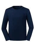 Russel Pure Organic Langarm-T-Shirt aus Bio-Baumwolle, slim, Black XL, Z100M – French Navy