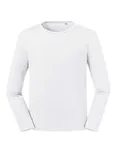 Russel Pure Organic Langarm-T-Shirt aus Bio-Baumwolle, slim, Black XL, Z100M – White