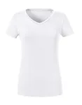Russel Pure Organic T-Shirt V-Ausschnitt Bio-Baumwolle für Damen, White M, Z103F – Bild 2