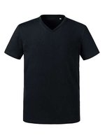 Russel Pure Organic T-Shirt Col V Slim-Fit en Coton Bio, Black XS, Z103M – image 2