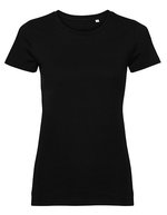 Russel Pure Organic Körperbetontes Bio-Baumwoll T-Shirt – Black
