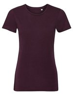 Russel Pure Organic Körperbetontes Bio-Baumwoll T-Shirt, White M, Z108F – Bordeaux