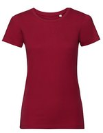 Russel Pure Organic Körperbetontes Bio-Baumwoll T-Shirt, White M, Z108F – Classique Rouge