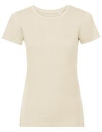 Russel Pure Organic Körperbetontes Bio-Baumwoll T-Shirt, White M, Z108F – Naturel