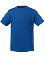 Russell Pure Organic Organic Cotton T-Shirt with Slim Collar, Aqua 104 (S), Z108K – Bright Royal