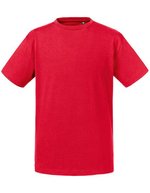 Russell Pure Organic Organic Cotton T-Shirt with Slim Collar, Aqua 104 (S), Z108K – Classic Red