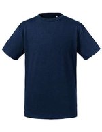 Russell Pure Organic Organic Cotton T-Shirt with Slim Collar, Aqua 104 (S), Z108K – French Navy