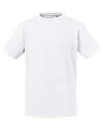 Russell Pure Organic Organic Cotton T-Shirt with Slim Collar, Aqua 104 (S), Z108K – White