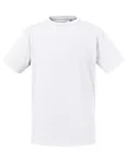 Russel Pure Organic Bio-Baumwolle T-Shirt mit schmalem Kragen, White 128 (L), Z108K – Bild 2
