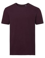 Russel Pure Organic Bio-Baumwoll T-Shirt mit modernem Schnitt, White XS, Z108M – Bordeaux