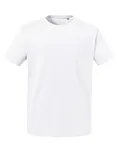 Russell Pure Organic Organic Cotton T-Shirt with Optimal Fit in, Black XS, Z118M – White