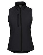 Russel Softshell Weste mit Taschen für Damen, Azure Blue XS, Z141F – Nero