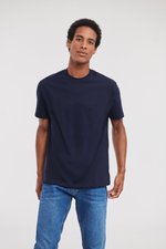 Russel Ringgesponnenes Baumwoll-T-Shirt mit Ripp-Kragen, White XS, Z180 – Bild 1