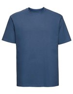Russel Ringgesponnenes Baumwoll-T-Shirt mit Ripp-Kragen, White XS, Z180 – Indigo