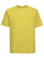 Russel Ringgesponnenes Baumwoll-T-Shirt mit Ripp-Kragen, White XS, Z180 – Yellow