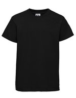 T-Shirt mit Ripp-Kragen für Kinder – Black