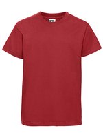 T-Shirt mit Ripp-Kragen für Kinder – Bright Red