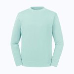 Russel Pure Organic Bio-Baumwolle Sweatshirt mit Ripp-Bündchen, Aqua XS, Z208M – Bild 2