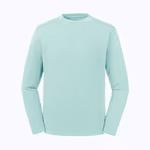 Russel Pure Organic Sweat-Shirt en Coton Bio avec Poignets Côtelés, Aqua XS, Z208M – image 2