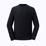 Russel Pure Organic Sweat-Shirt en Coton Bio avec Poignets Côtelés, Aqua XS, Z208M – Black