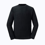 Russel Pure Organic Bio-Baumwolle Sweatshirt mit Ripp-Bündchen, Aqua XS, Z208M – Black