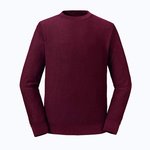 Russel Pure Organic Bio-Baumwolle Sweatshirt mit Ripp-Bündchen, Aqua XS, Z208M – Burgundy