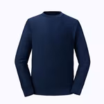 Russel Pure Organic Sweat-Shirt en Coton Bio avec Poignets Côtelés, Aqua XS, Z208M – French Navy