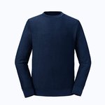 Russel Pure Organic Bio-Baumwolle Sweatshirt mit Ripp-Bündchen, Aqua XS, Z208M – French Navy